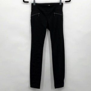 Bar III Black Skinny Pull On Pants w/zippered front pockets Size XXS